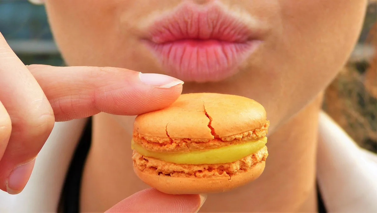 Macaron symbolisant le rapport à l’alimentation
